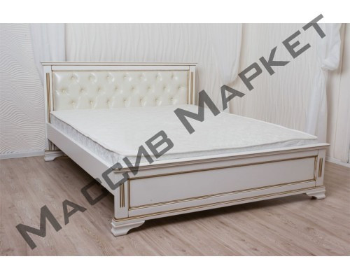 Кровать Лира с мягким изголовьем 180х190 в цвете Белая эмаль